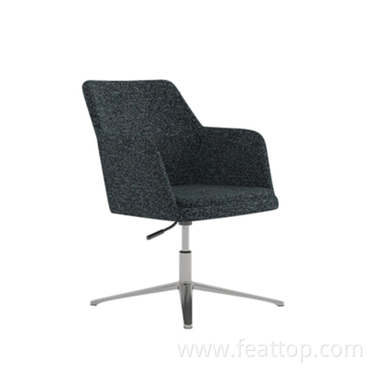 Light Luxury Wooden Legs Sofa Chair Adjust High Office Cafe Lounge Chair